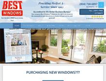 Tablet Screenshot of bestwindowsva.com